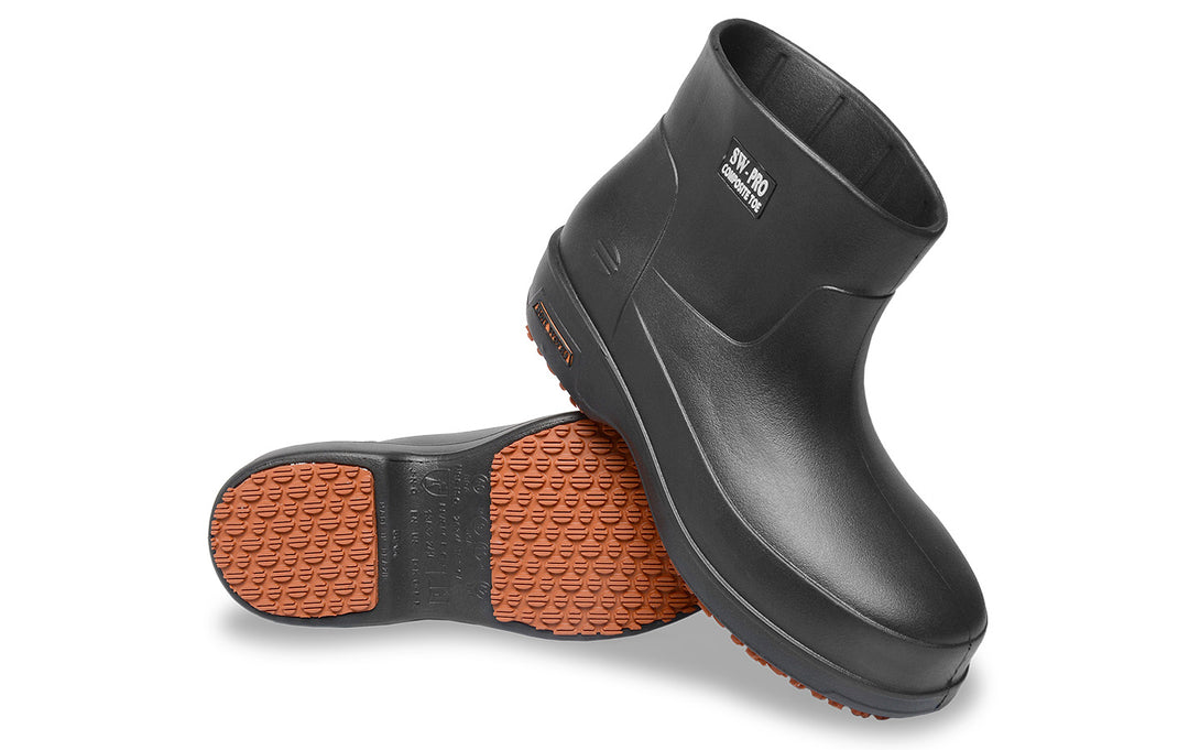 Ref. BB84 SHORT BOOTS BLACK WITH COMPOSITE TOE CAP - Foot Zone