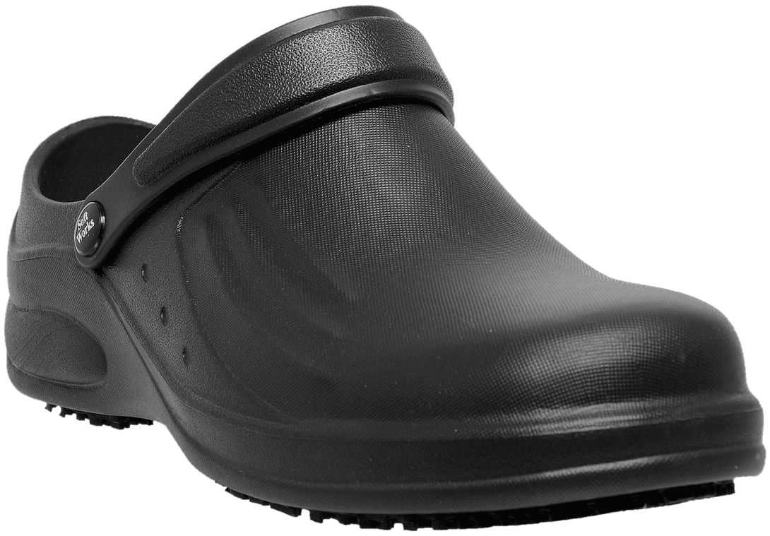 Ref. BB61 Chef Clogs Black - Comfortable Chef Shoes for Kitchen Use - Foot Zone