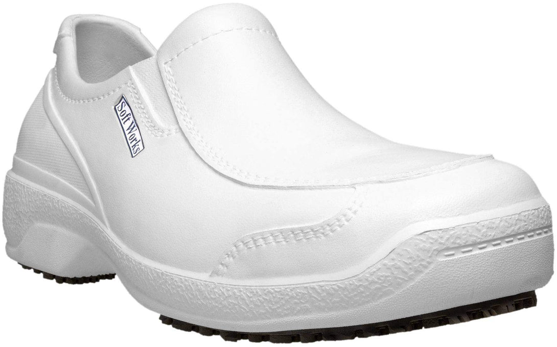 Ref. BB66  NON-SLIP WORK CLASSIC SHOES WITH TOE CAP WHITE - Foot Zone