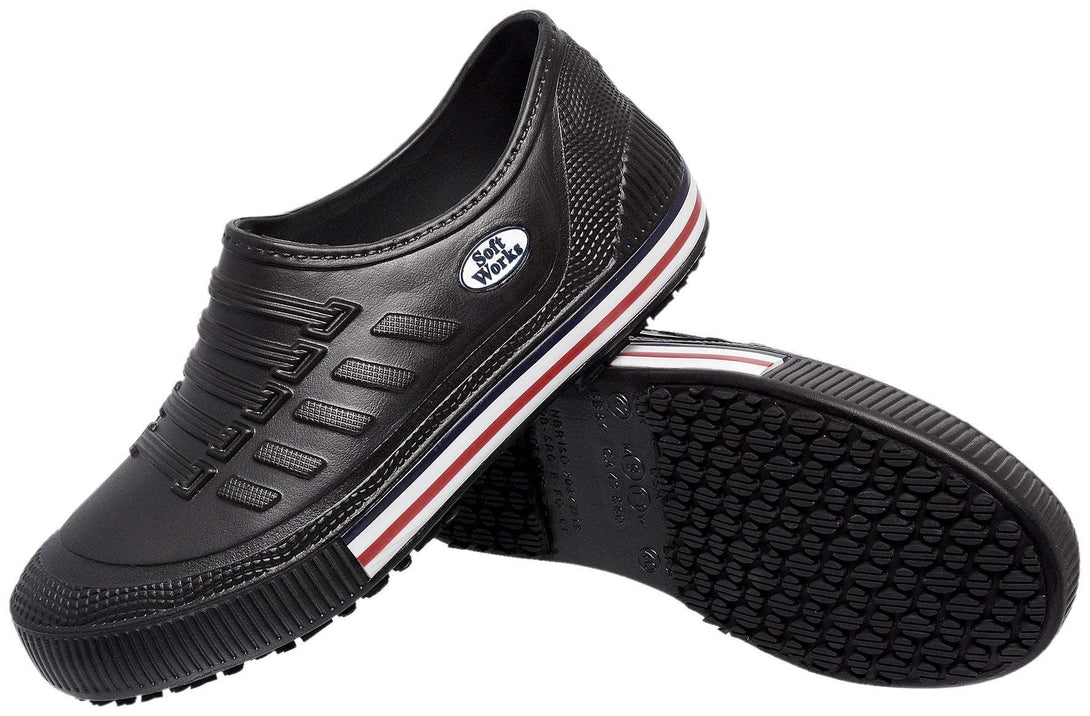 Ref. BB81 NON-SLIP SNEAKERS BLACK/R (Wholesale) - Foot Zone