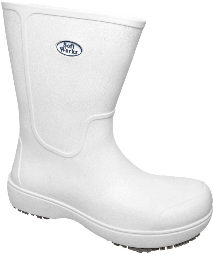 Ref. BB86  LONG WORK BOOTS WHITE WITH TOE CAP - Foot Zone