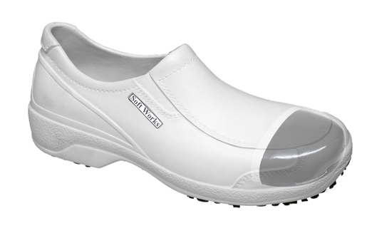 Ref. BB66  NON-SLIP SHOES WITH TOE CAP WHITE