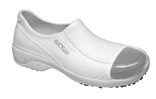 Ref. BB66  NON-SLIP SHOES WITH TOE CAP WHITE.